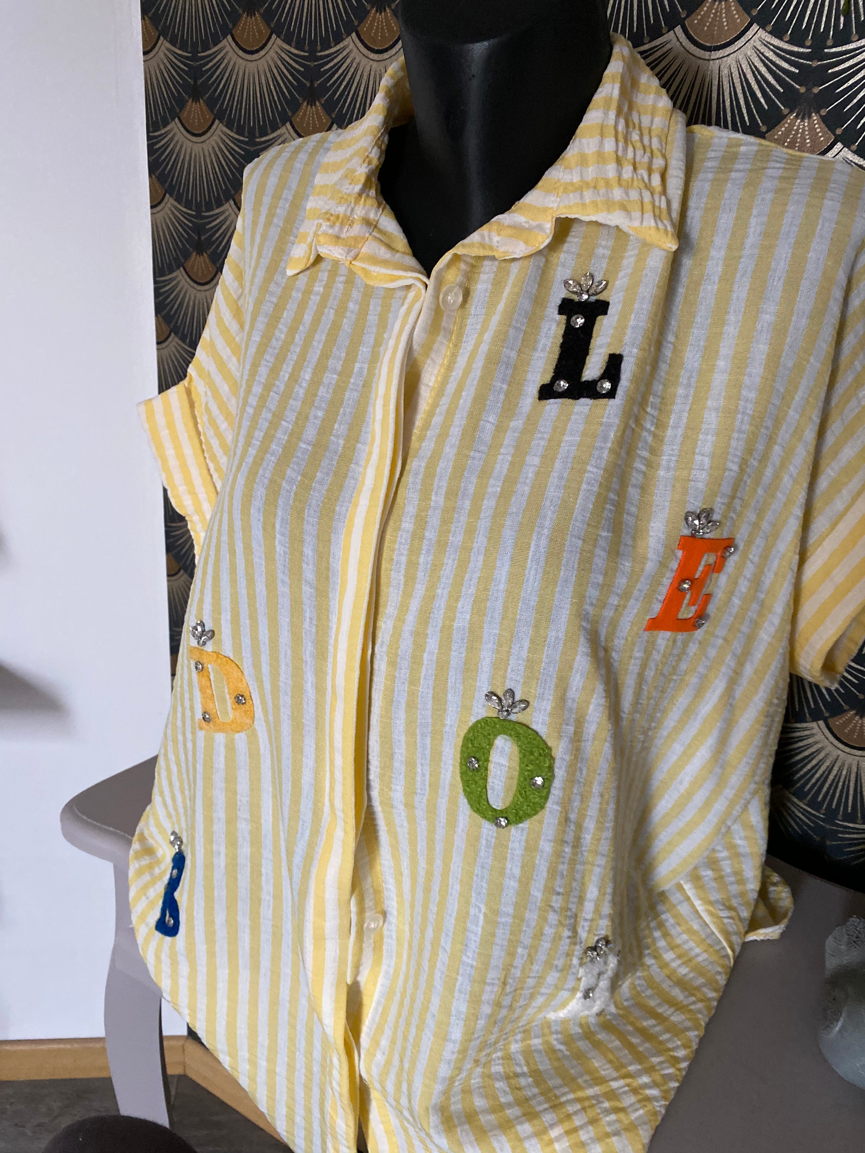 BLOUSE VISCOSE CORINNE JAUNE TU 36/46