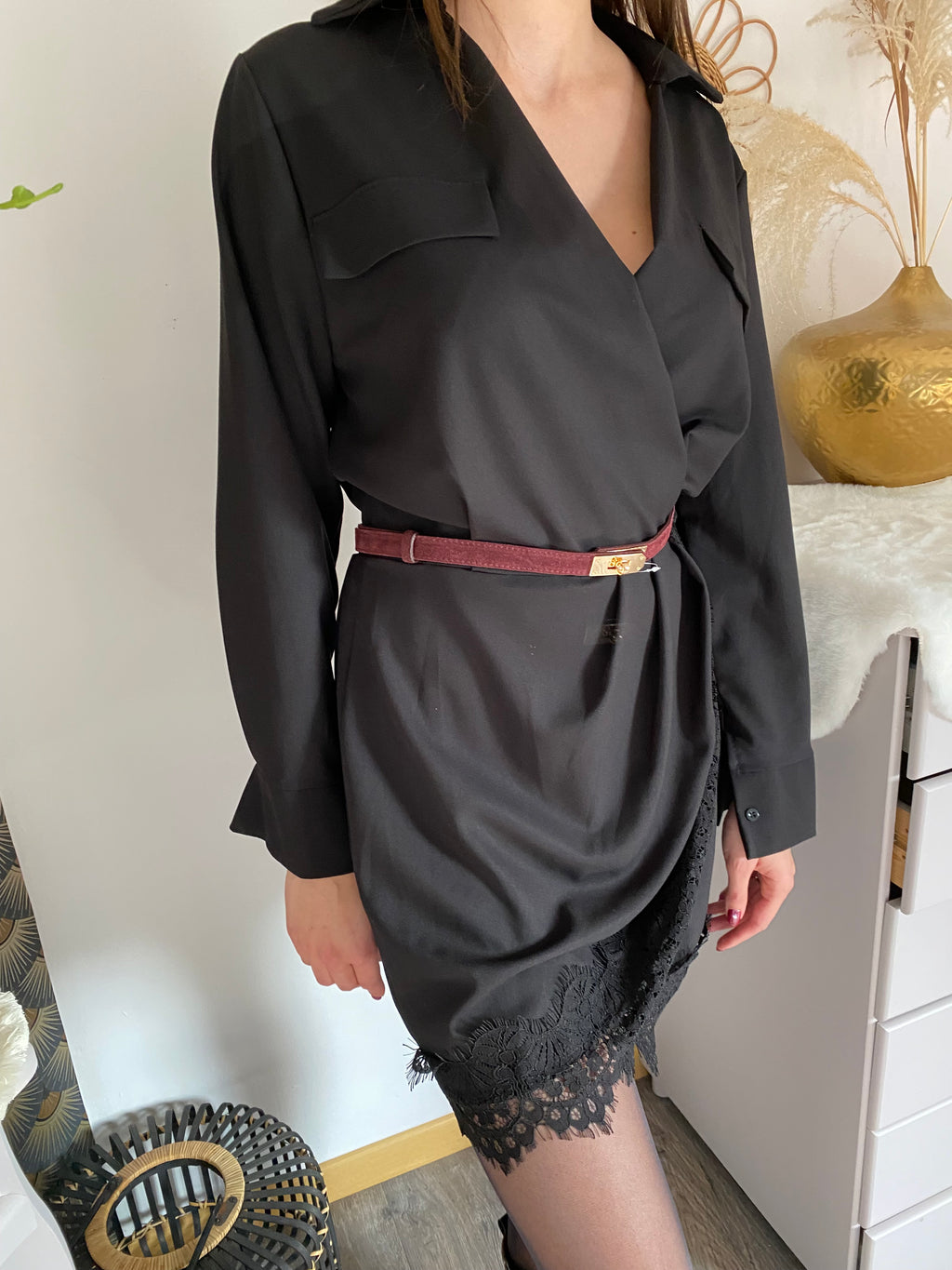 ROBE DENTELLE NOIRE  TU36/42
