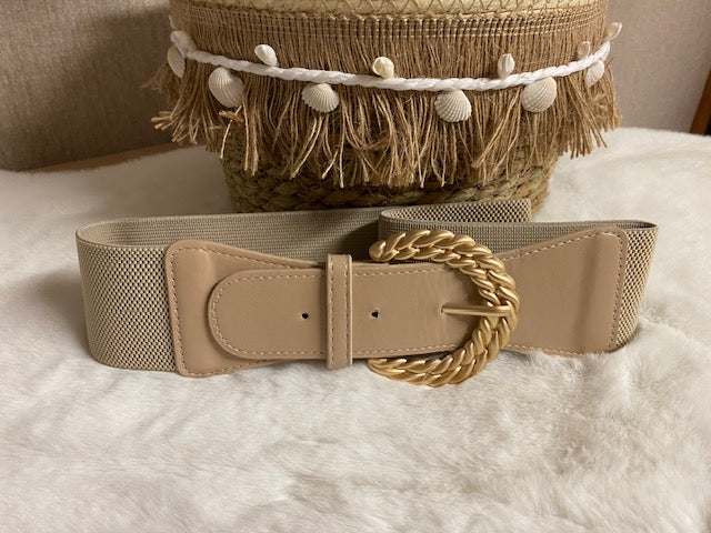 CEINTURES ELASTIQUE FANTAISIE existe en noir et ecru