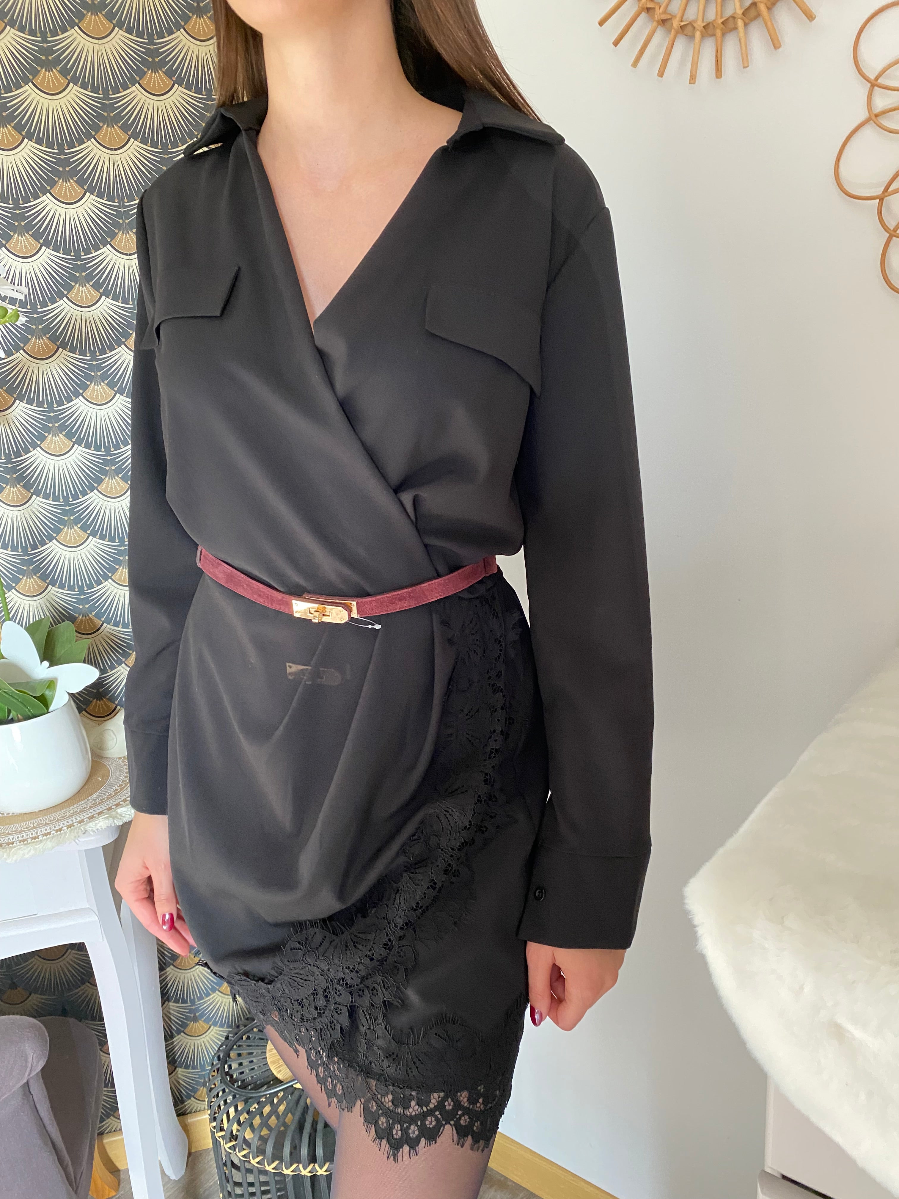 ROBE DENTELLE NOIRE  TU36/42