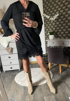 ROBE DENTELLE NOIRE  TU36/42