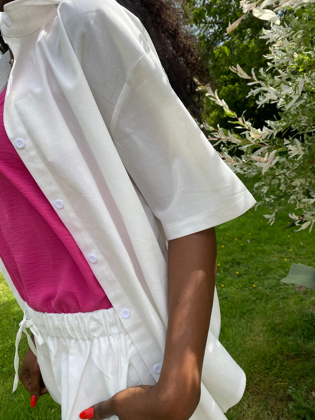 VESTE CHEMISE BLANCHE COLLECTION DOLCE VITA  S/M  OU L/XL
