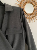 ROBE DENTELLE GRISE TU36/42