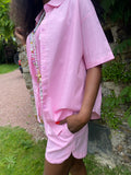 VESTE CHEMISE ROSE  COLLECTION DOLCE VITA  S/M  OU L/XL