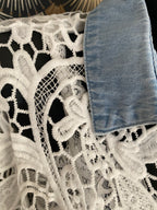 CHEMISE CROCHET ET JEAN  TAILLE S/M