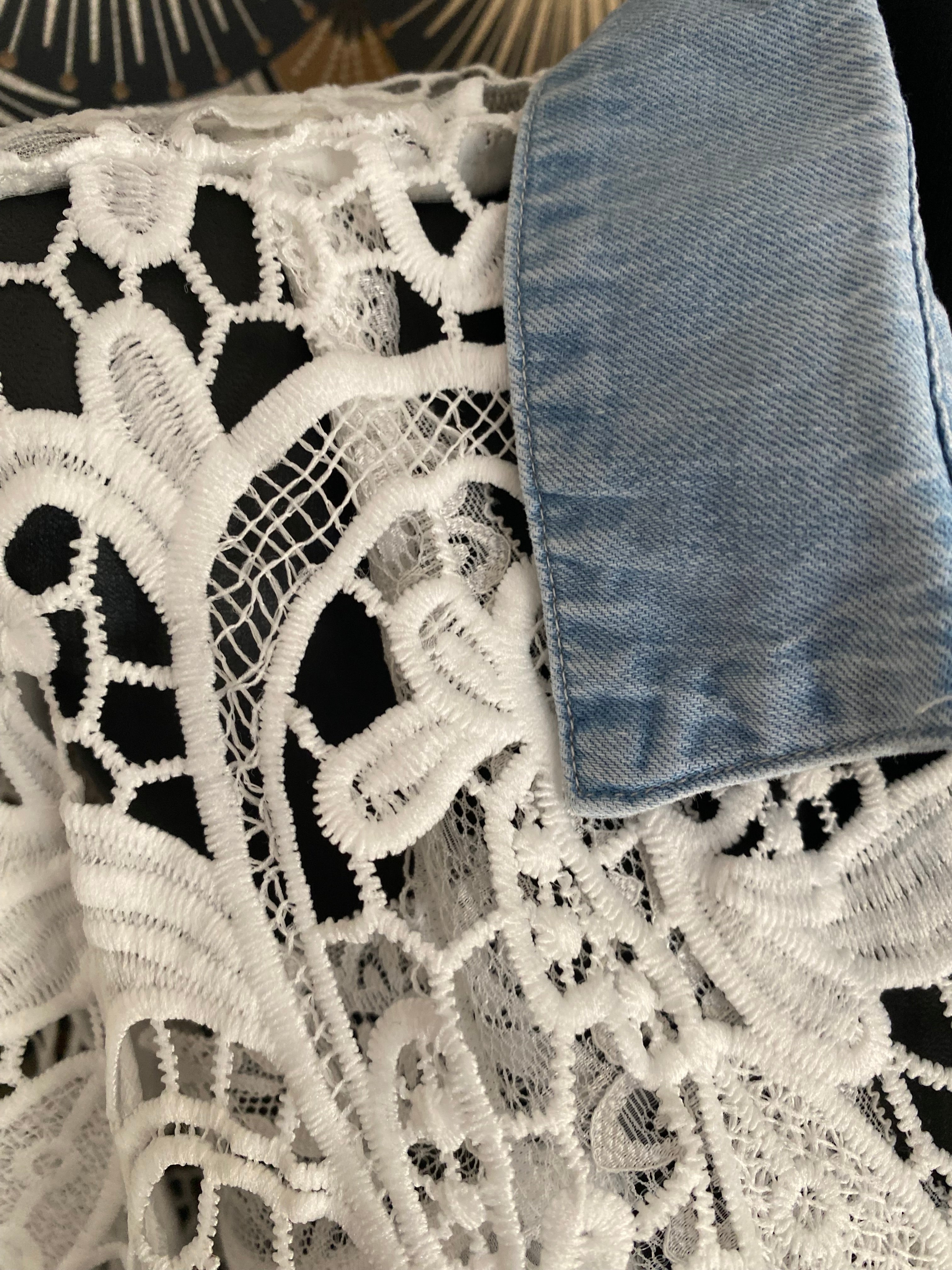 CHEMISE CROCHET ET JEAN  TAILLE S/M