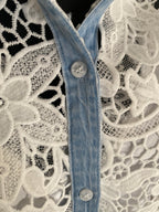 CHEMISE CROCHET ET JEAN  TAILLE S/M