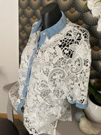 CHEMISE CROCHET ET JEAN  TAILLE S/M