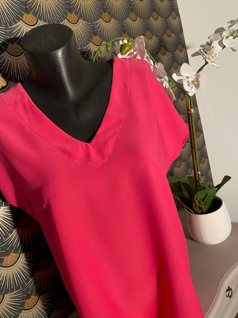 TOP ESTHER FUSHIA   S/M/L