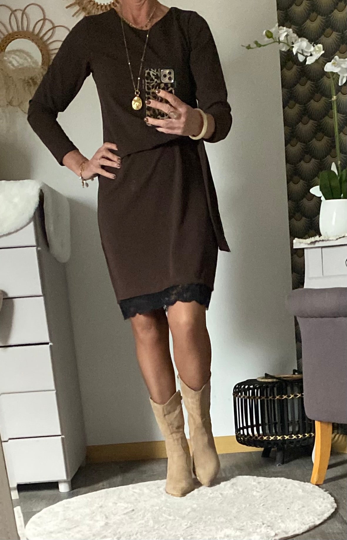 ROBE SYANA TU 34/40  CHOCO