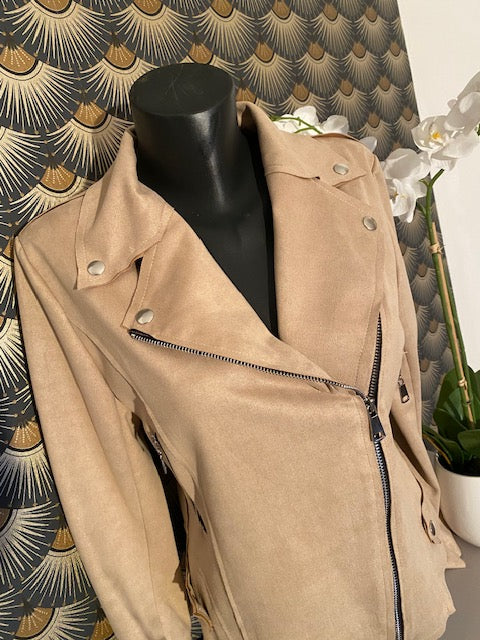 VESTE PERFECTO BEIGE  S/M/L/XL