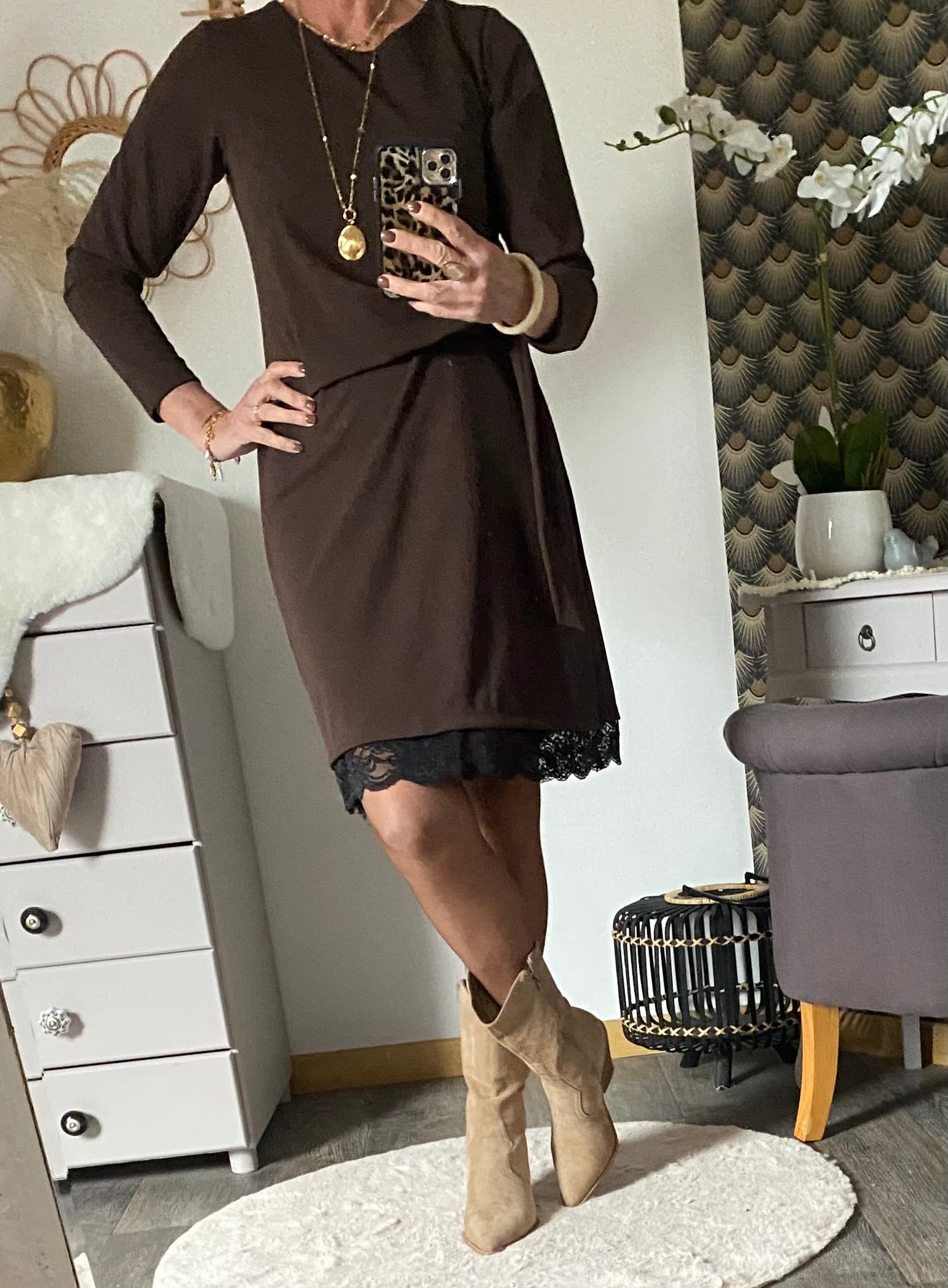 ROBE SYANA TU 34/40  CHOCO