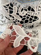 CHEMISE CROCHET MANCHES LONGUES TAILLES S/M OU L/XL