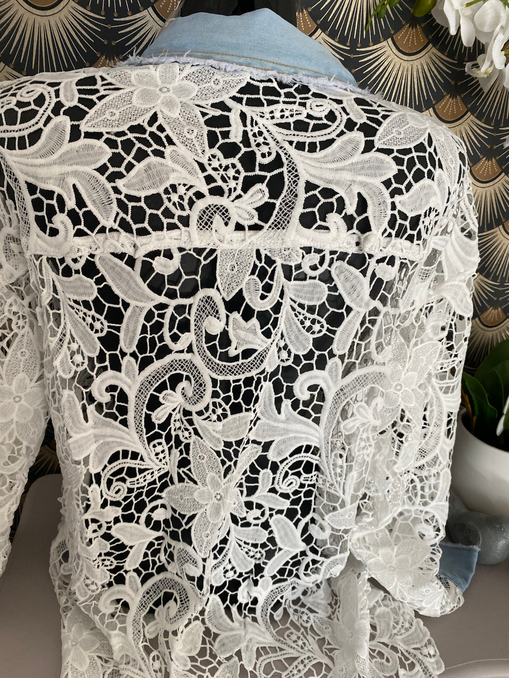 CHEMISE CROCHET MANCHES LONGUES TAILLES S/M OU L/XL