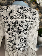 CHEMISE CROCHET MANCHES LONGUES TAILLES S/M OU L/XL
