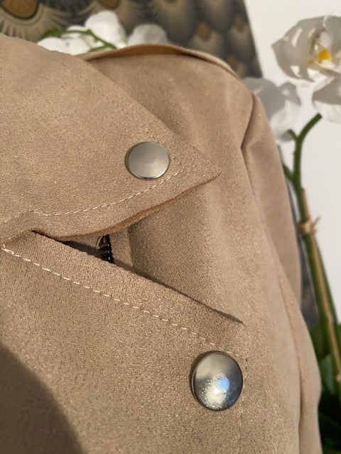 VESTE PERFECTO BEIGE  S/M/L/XL