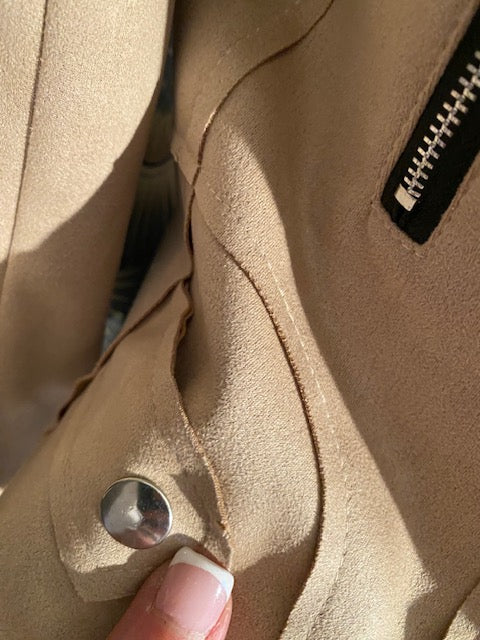 VESTE PERFECTO BEIGE  S/M/L/XL