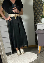 ROBE SOIE  NOIRE 40/44 petit 46