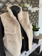 VESTE FAUSSE FOURRURE JADE BEIGE TU 36/44
