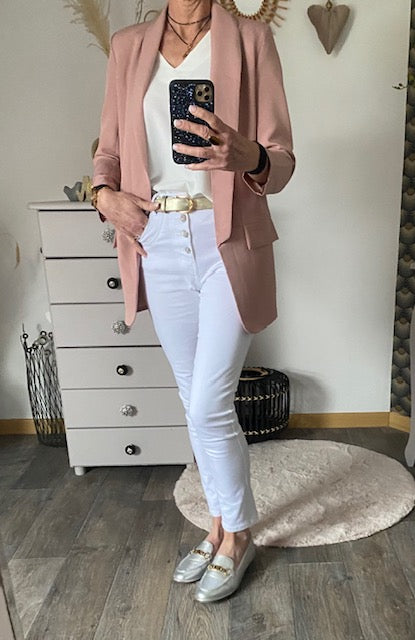 VESTE BLAZER  ROSE POUDRE    S/M/L/XL/XXL