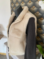 VESTE FAUSSE FOURRURE JADE BEIGE TU 36/44