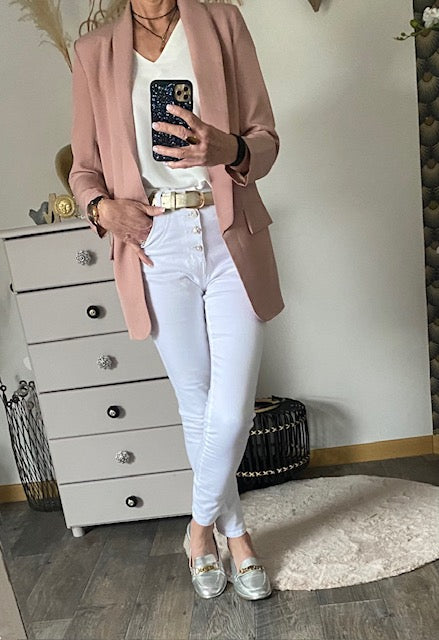 VESTE BLAZER  ROSE POUDRE    S/M/L/XL/XXL