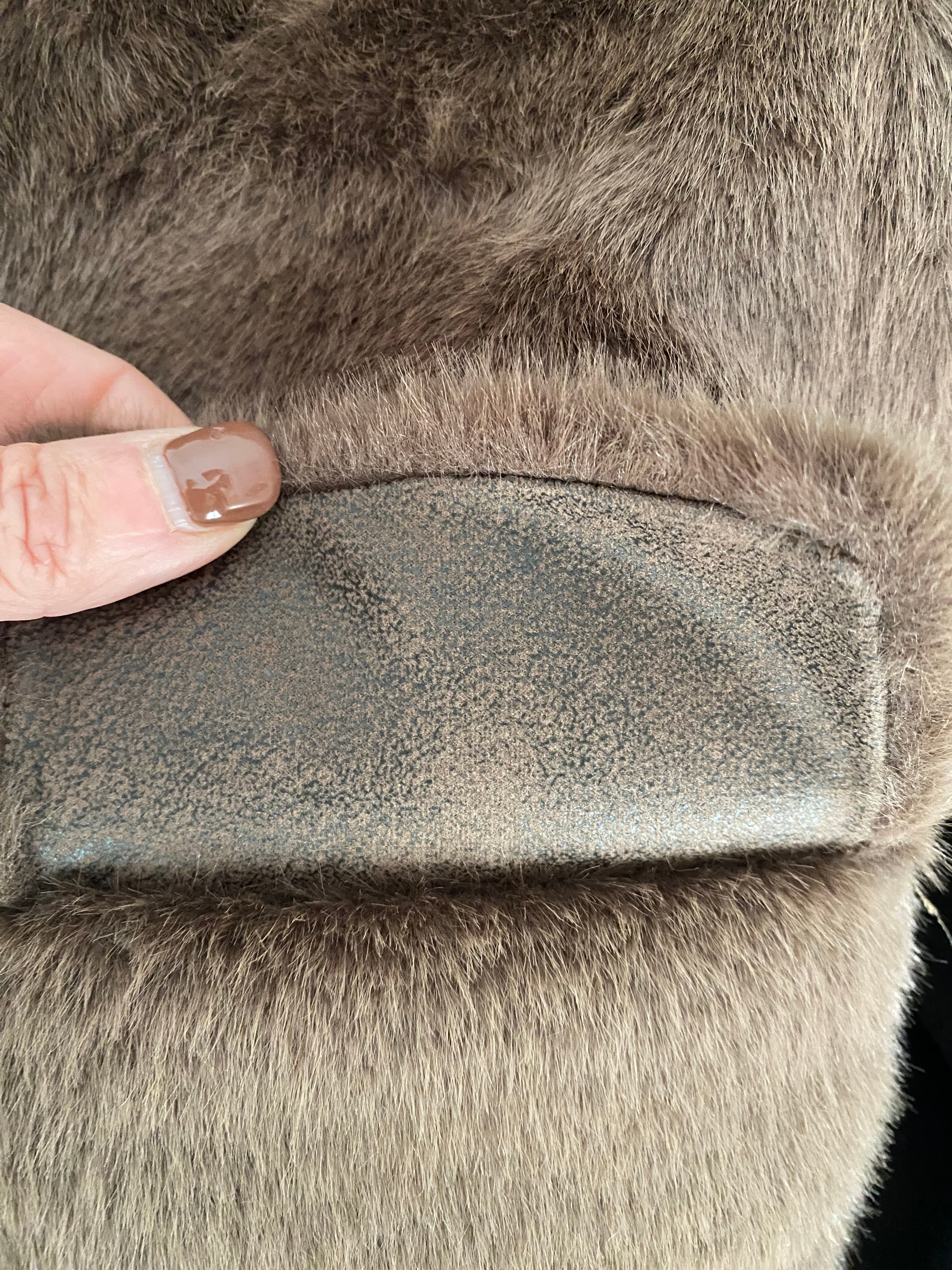 VESTE FAUSSE FOURRURE JADE  CAFE  TU 36/44