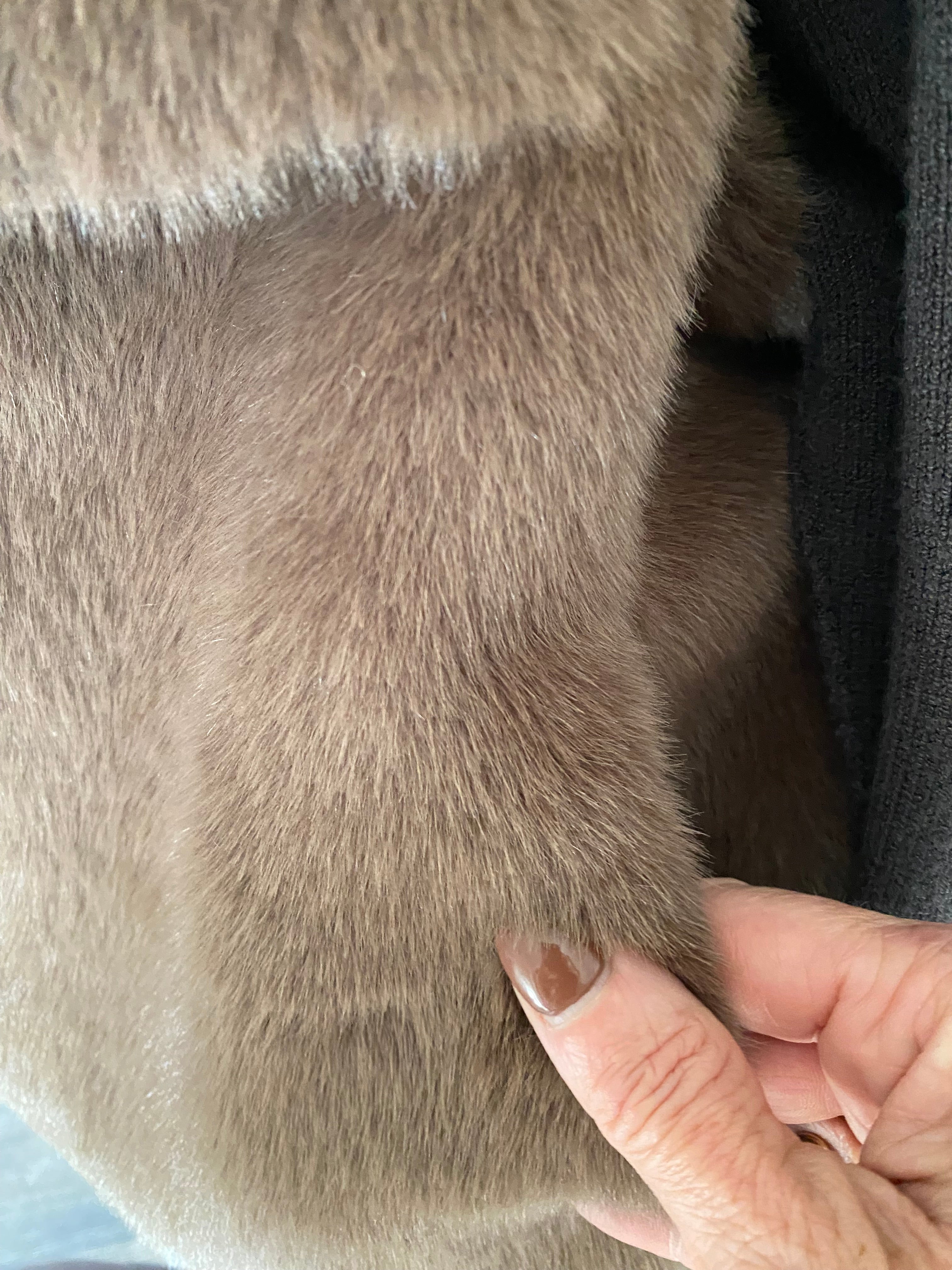 VESTE FAUSSE FOURRURE JADE  CAFE  TU 36/44