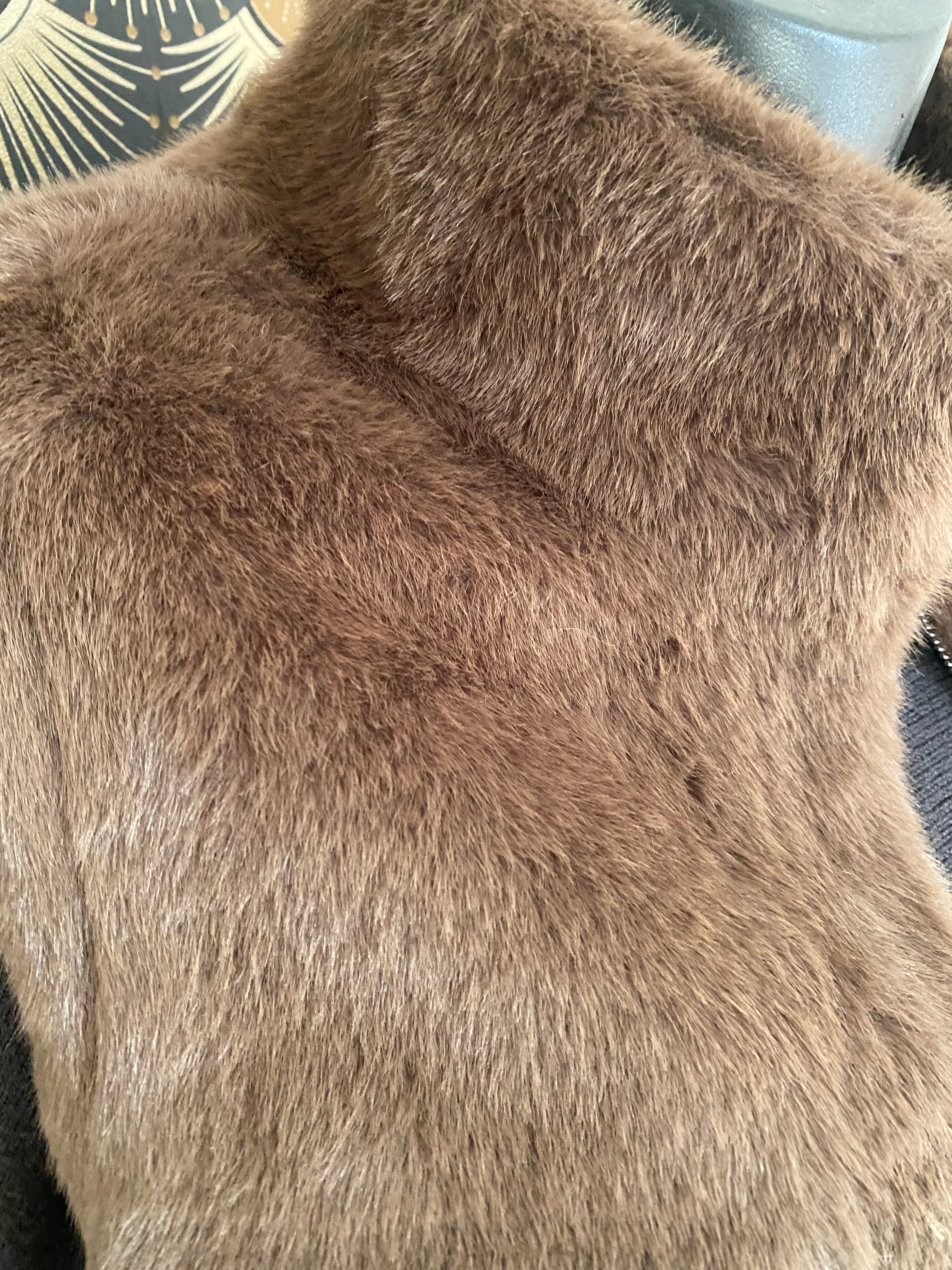 VESTE FAUSSE FOURRURE JADE  CAFE  TU 36/44