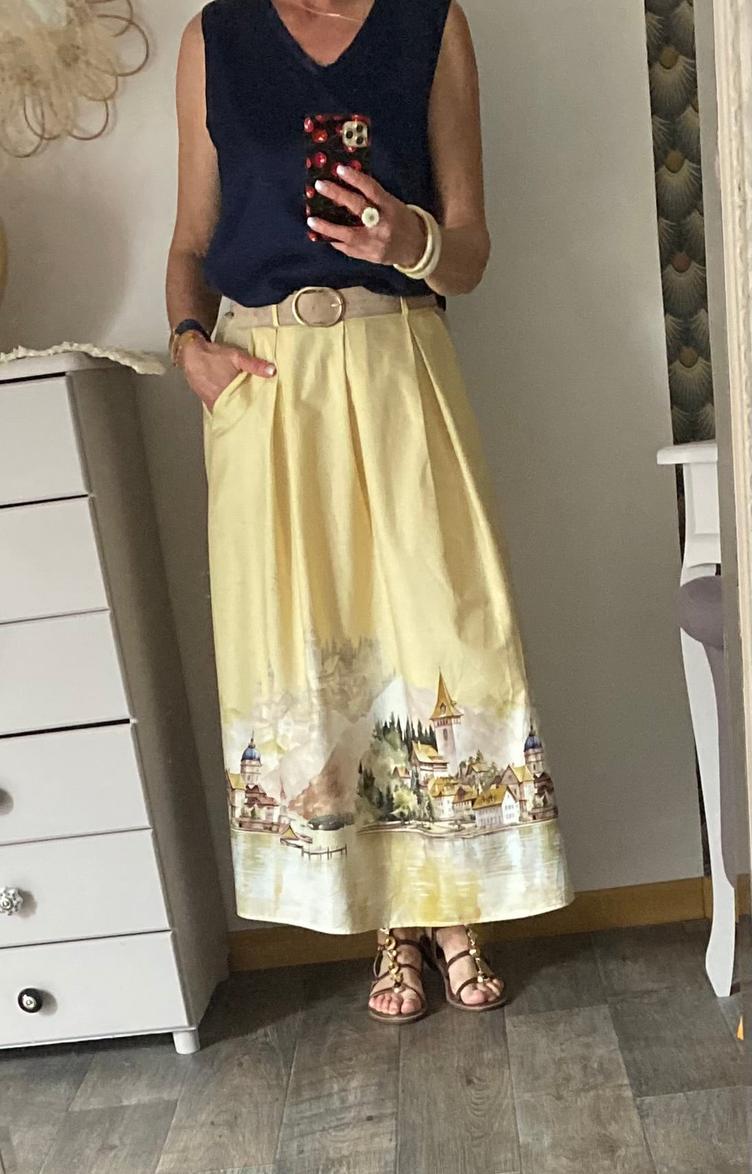 JUPE DOLCE VITA  JAUNE   TU 36/42