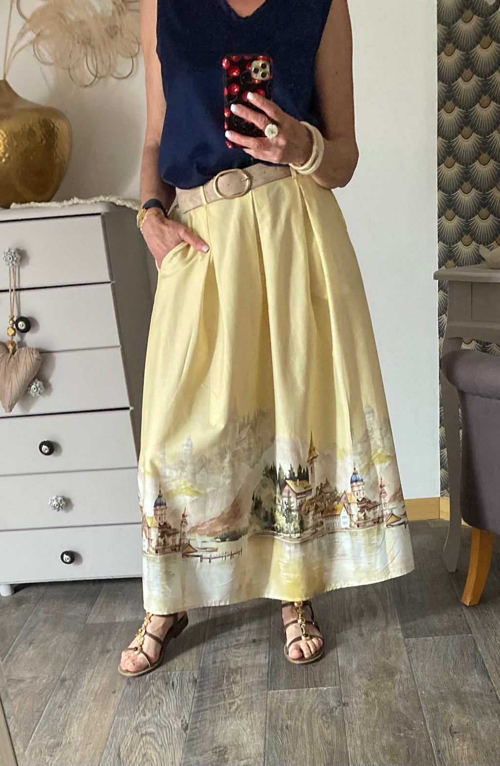 JUPE DOLCE VITA  JAUNE   TU 36/42