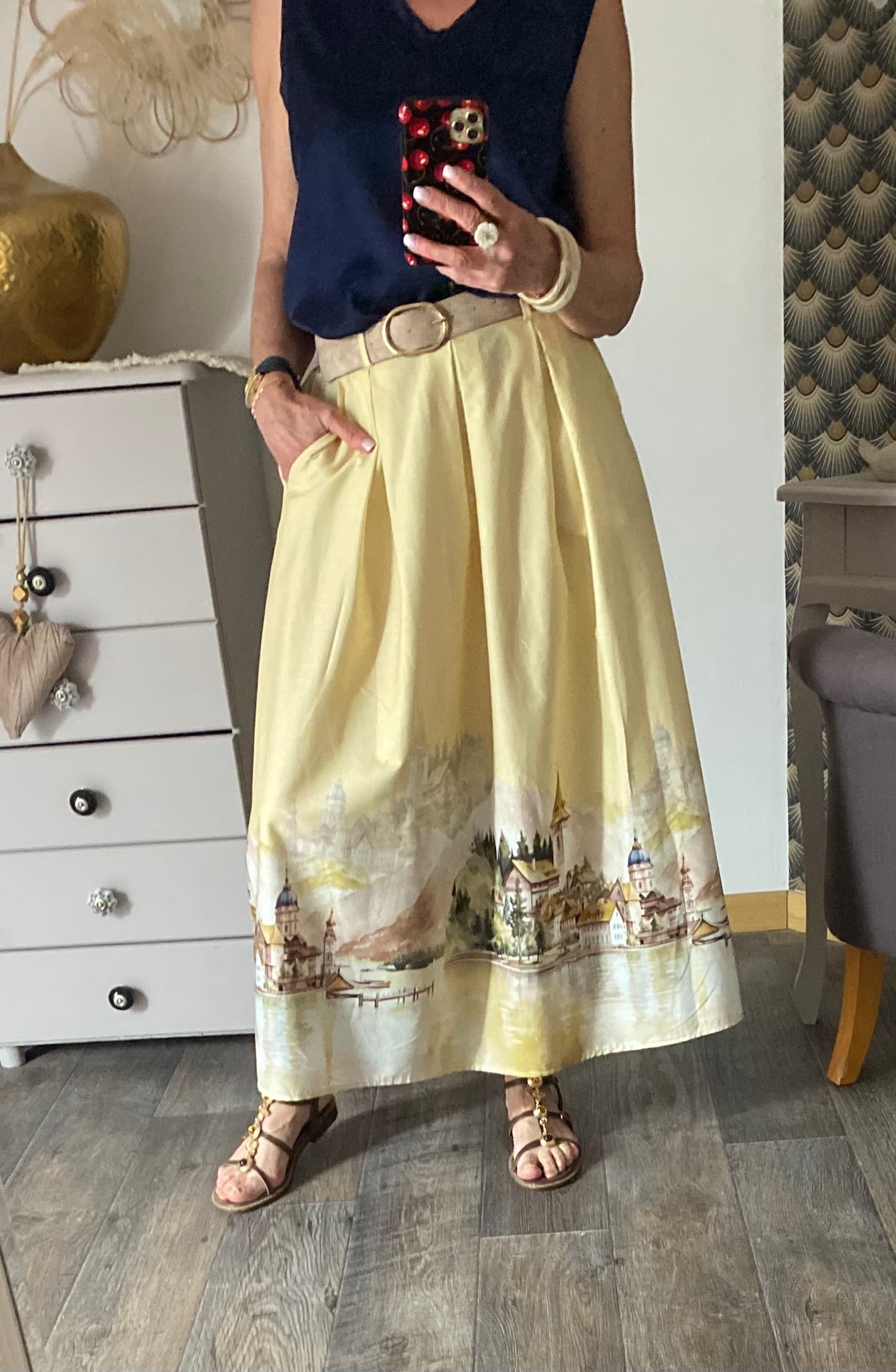 JUPE DOLCE VITA  JAUNE   TU 36/42