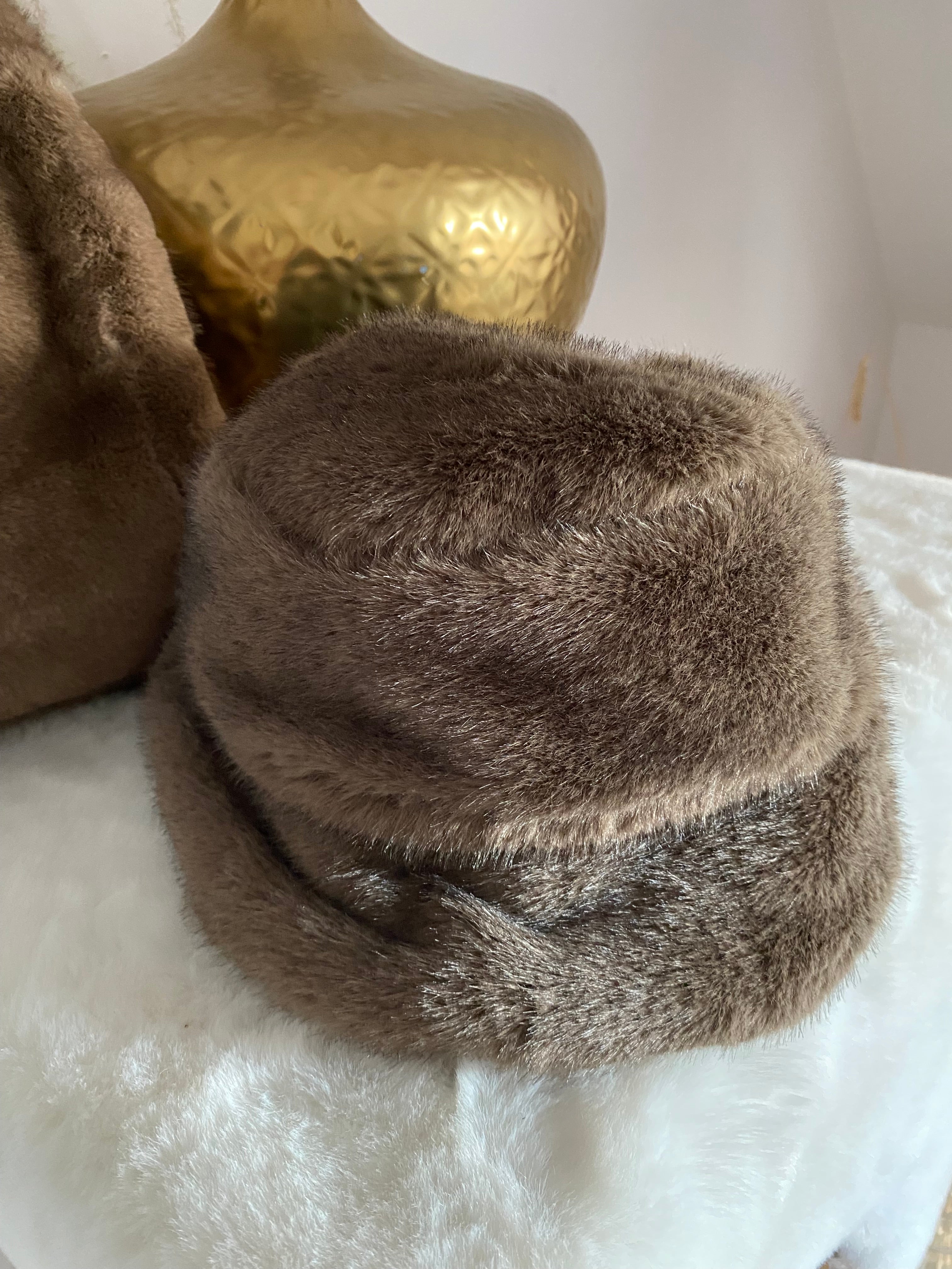 SAC FAUSSE FOURRURE LEA TAUPE