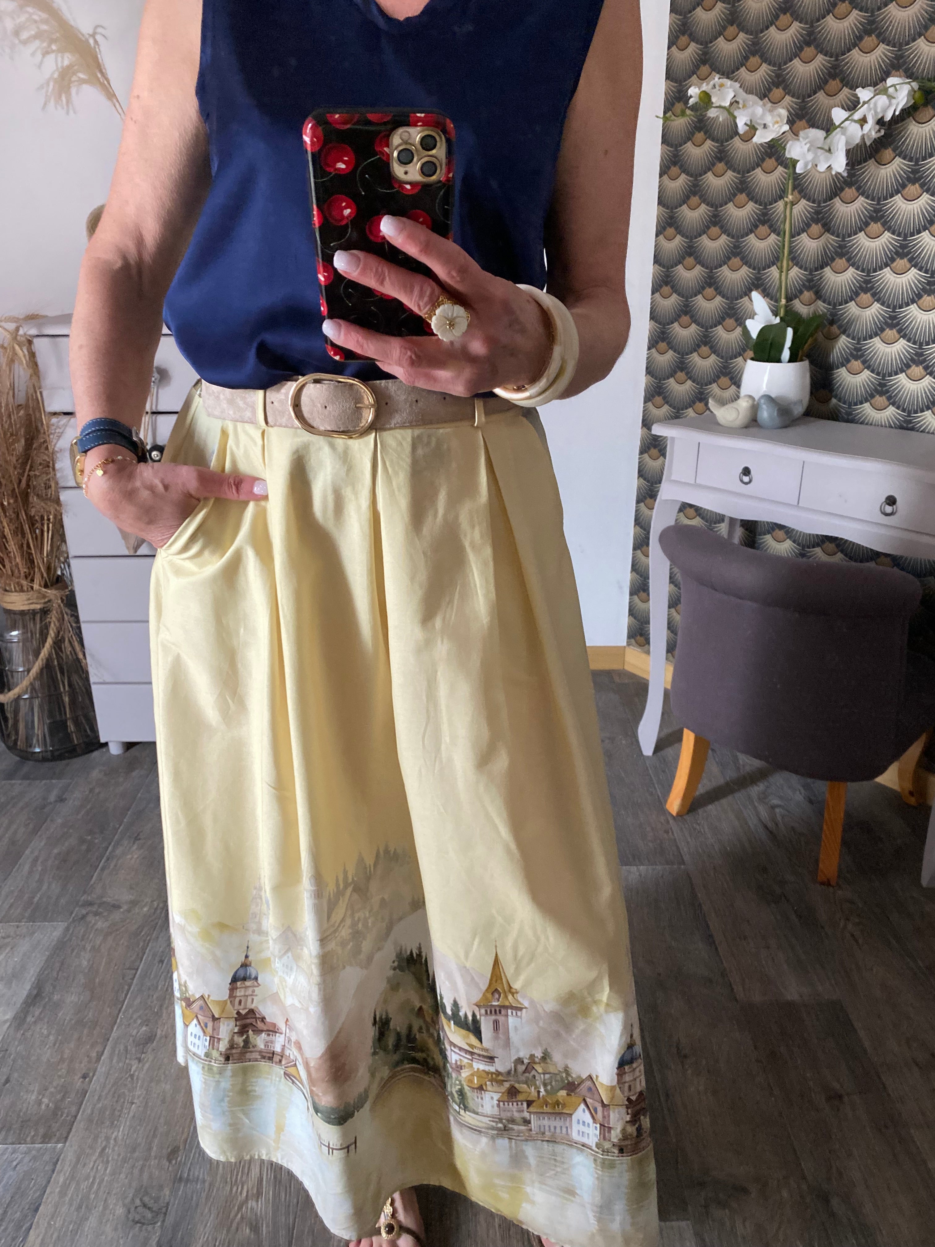 JUPE DOLCE VITA  JAUNE   TU 36/42