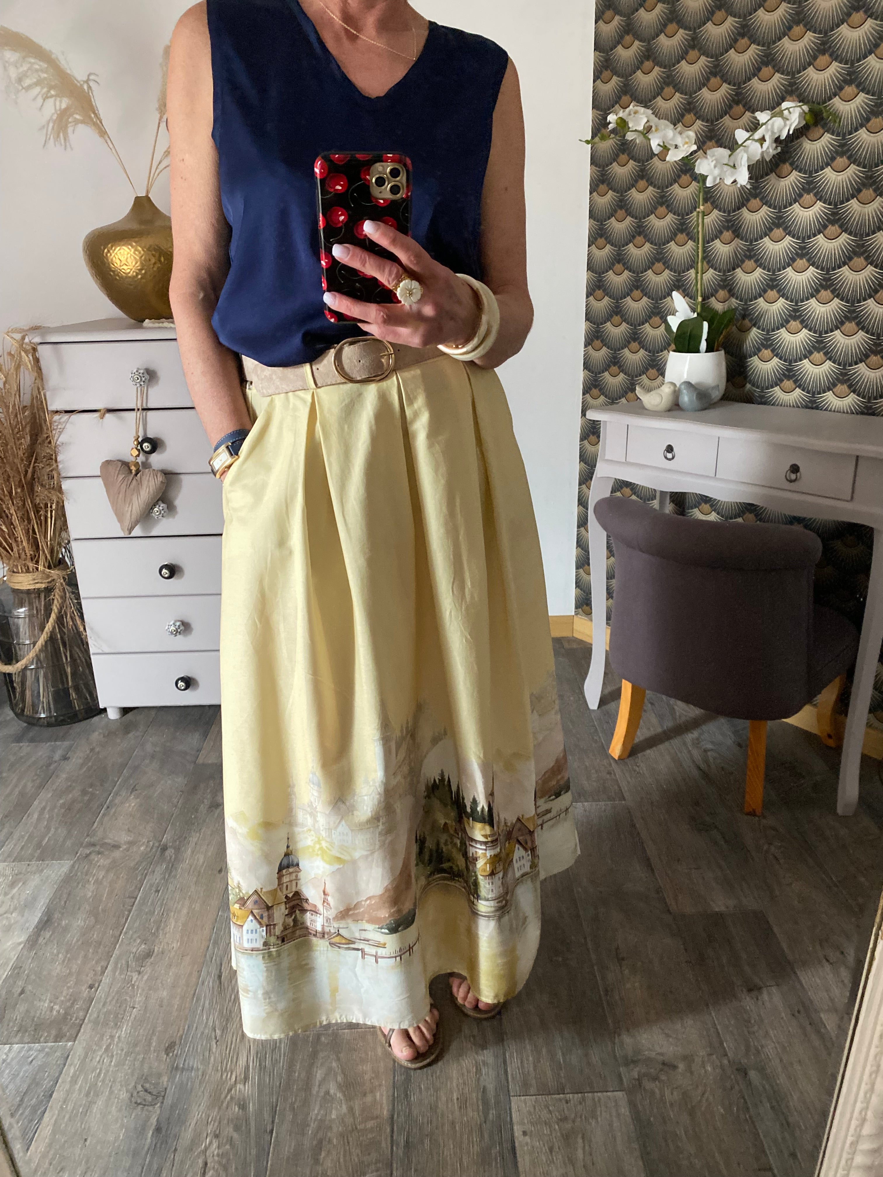 JUPE DOLCE VITA  JAUNE   TU 36/42