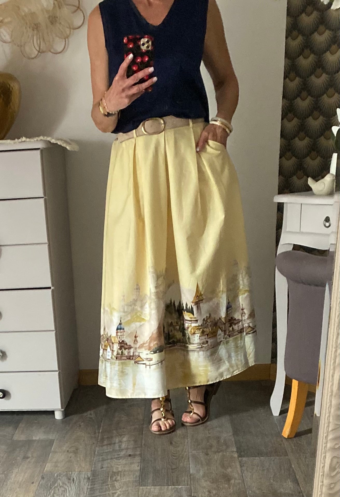 JUPE DOLCE VITA  JAUNE   TU 36/42