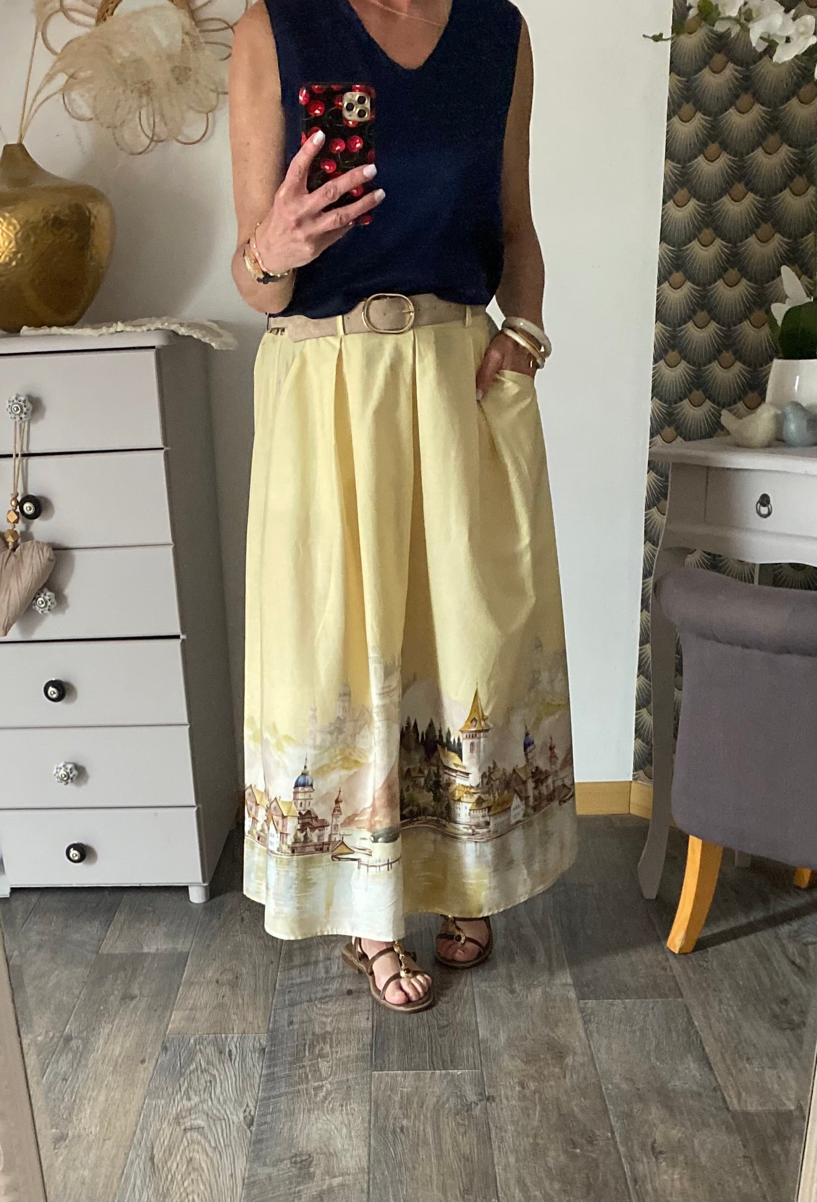 JUPE DOLCE VITA  JAUNE   TU 36/42