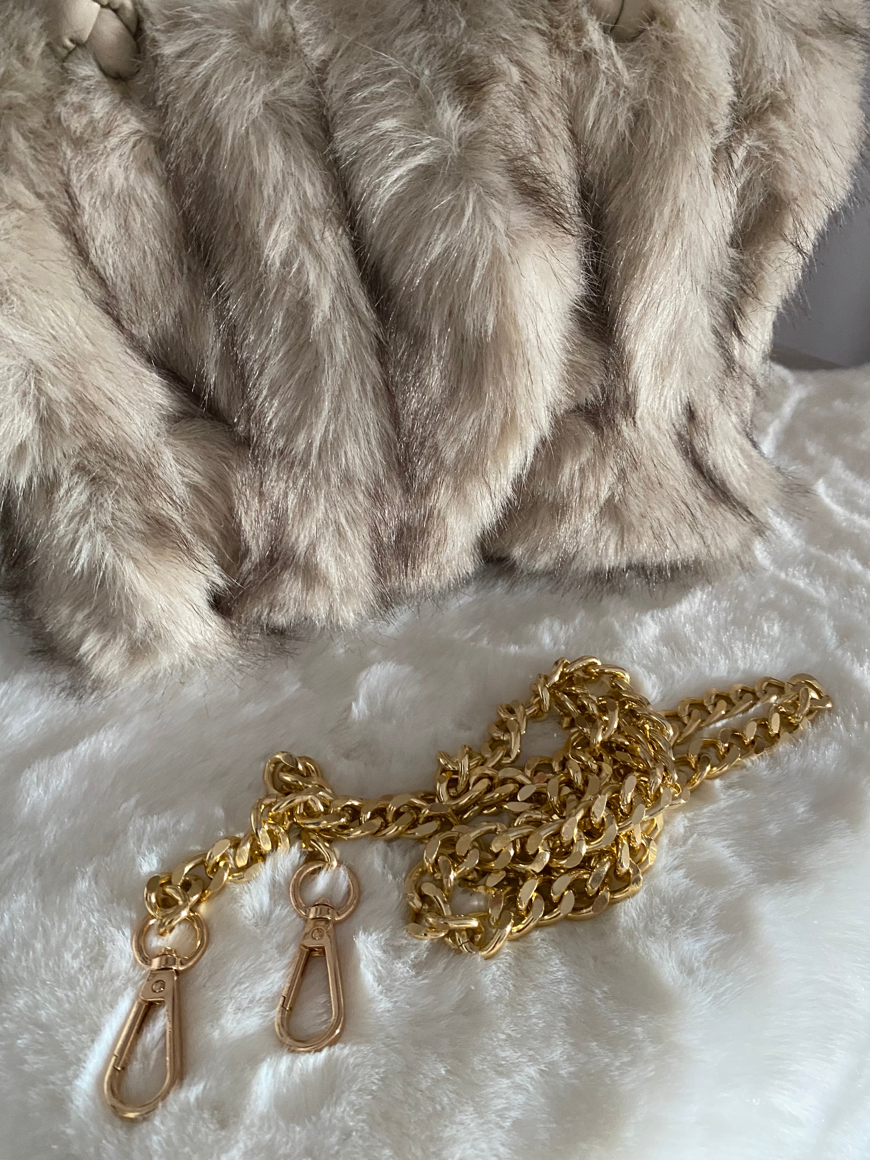 SAC FAUSSE FOURRURE BRENDA TAUPE