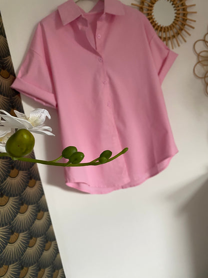 VESTE CHEMISE ROSE  COLLECTION DOLCE VITA  S/M  OU L/XL