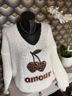 PULL AMOUR  ALPAGA  ECRU  TU  36/44 PETIT 46