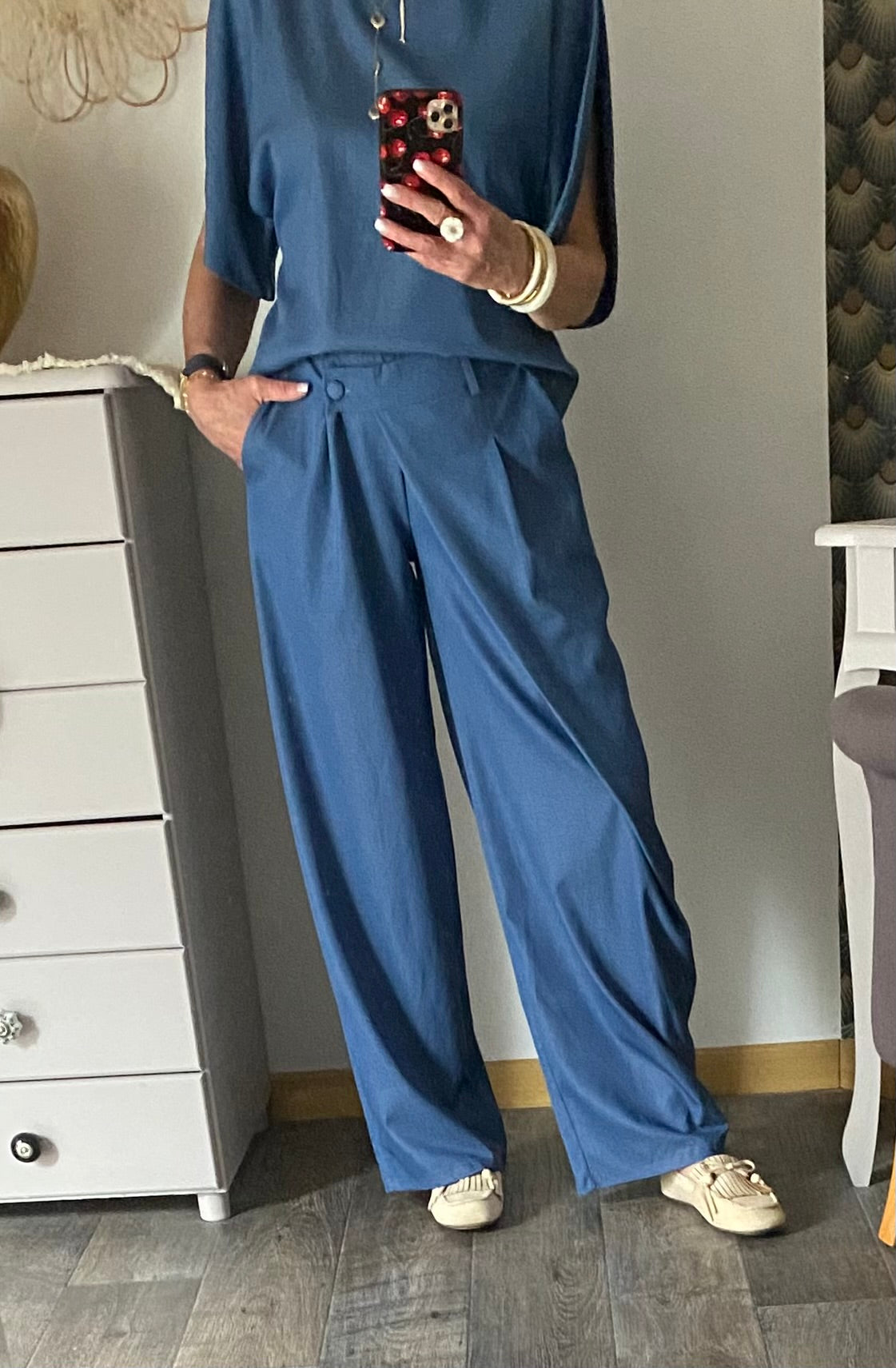 TOP AMY AND CLO BLEU JEAN  TU 36/42