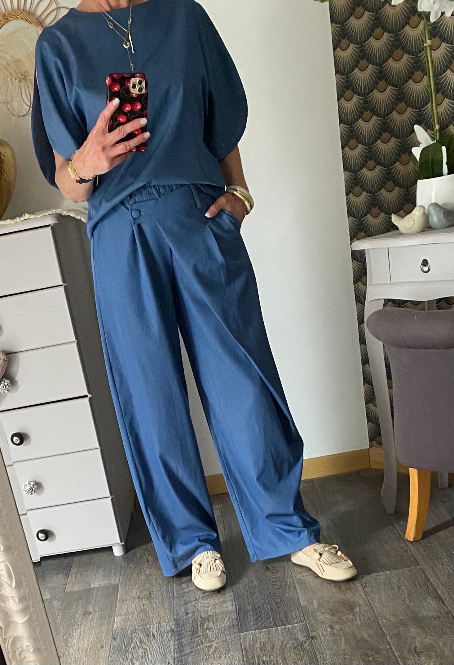 PANTALON AMY AND CLO  BLEU JEAN  TU 36/42