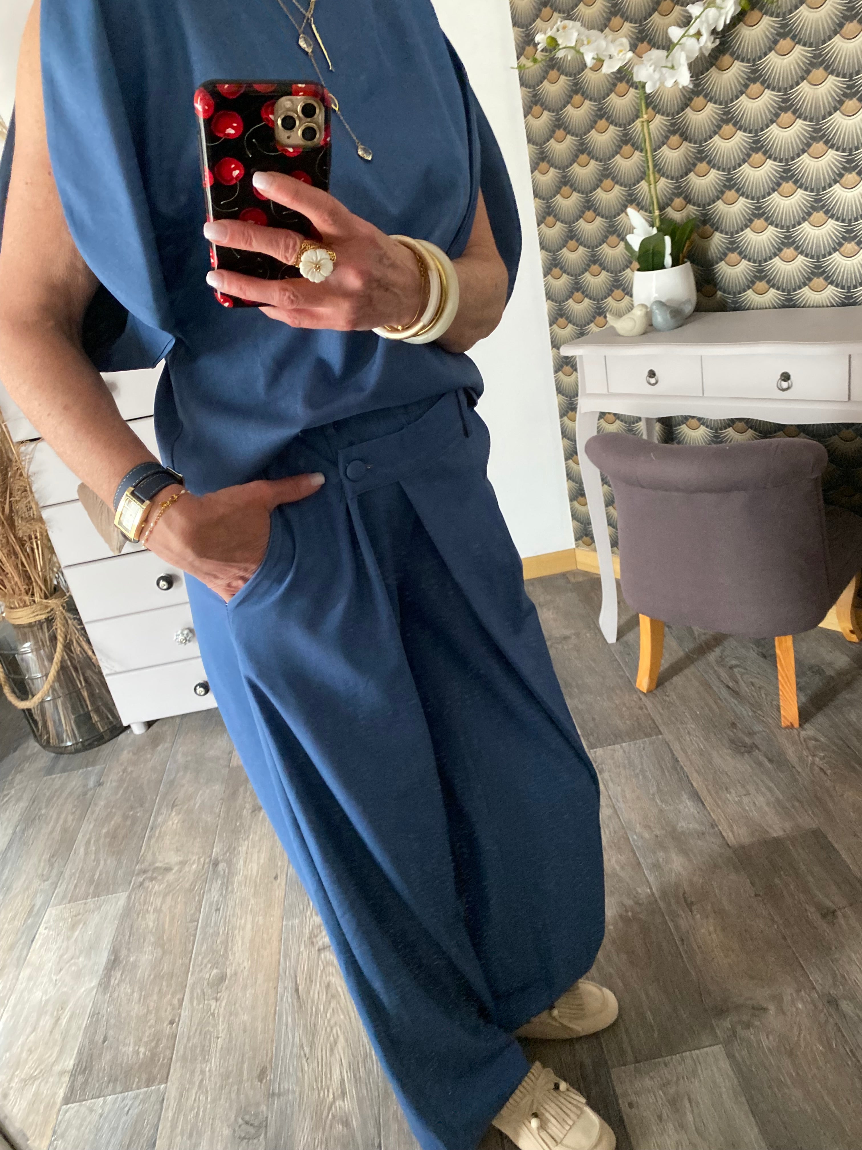 TOP AMY AND CLO BLEU JEAN  TU 36/42