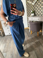 PANTALON AMY AND CLO  BLEU JEAN  TU 36/42