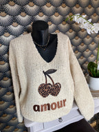 PULL AMOUR  ALPAGA  BEIGE TU  36/44 PETIT 46