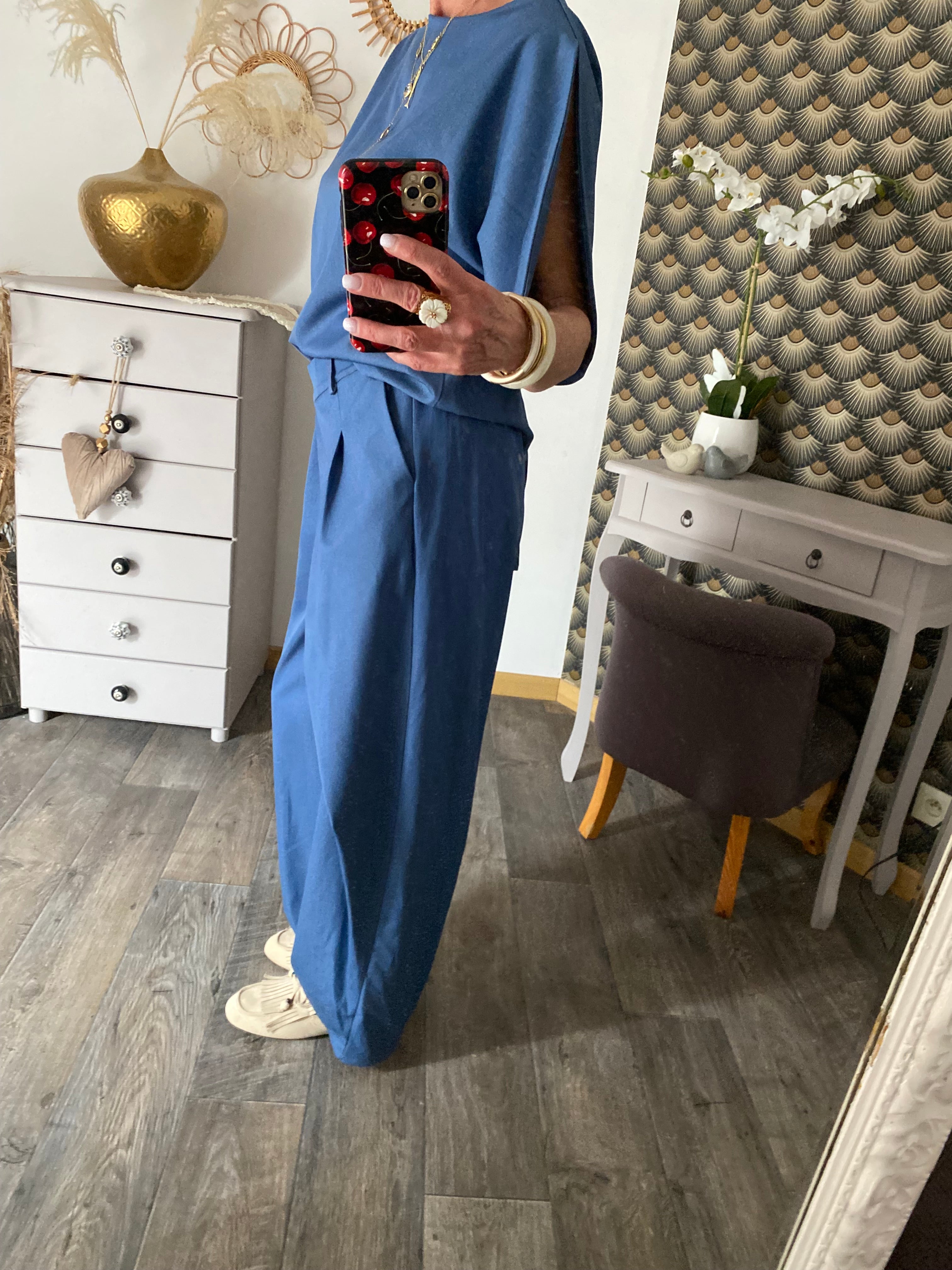 PANTALON AMY AND CLO  BLEU JEAN  TU 36/42