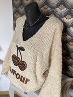 PULL AMOUR  ALPAGA  BEIGE TU  36/44 PETIT 46