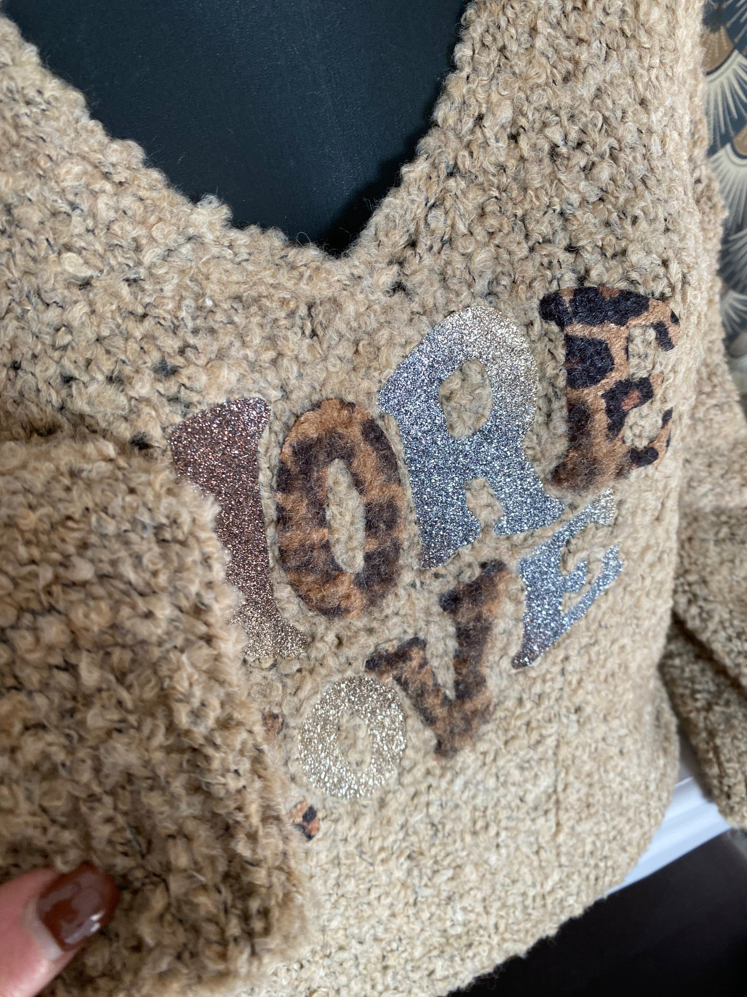 PULL MORE LOVE ALPAGA  CAMEL  TU 36/44 PETIT 46