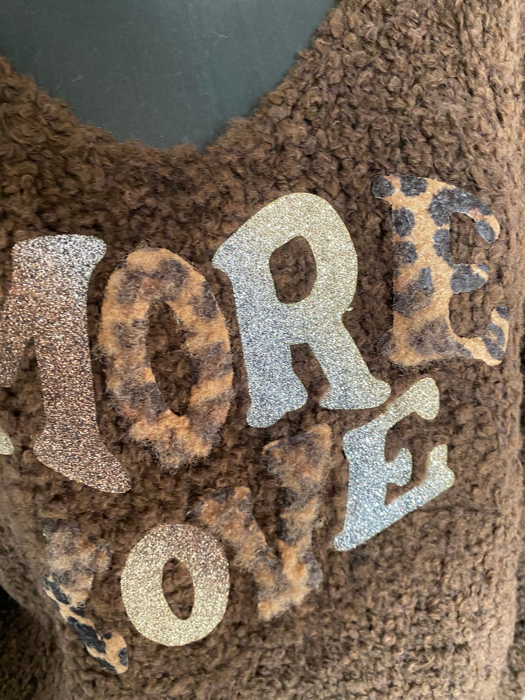 PULL MORE LOVE ALPAGA  CHOCO  TU 36/44 PETIT 46