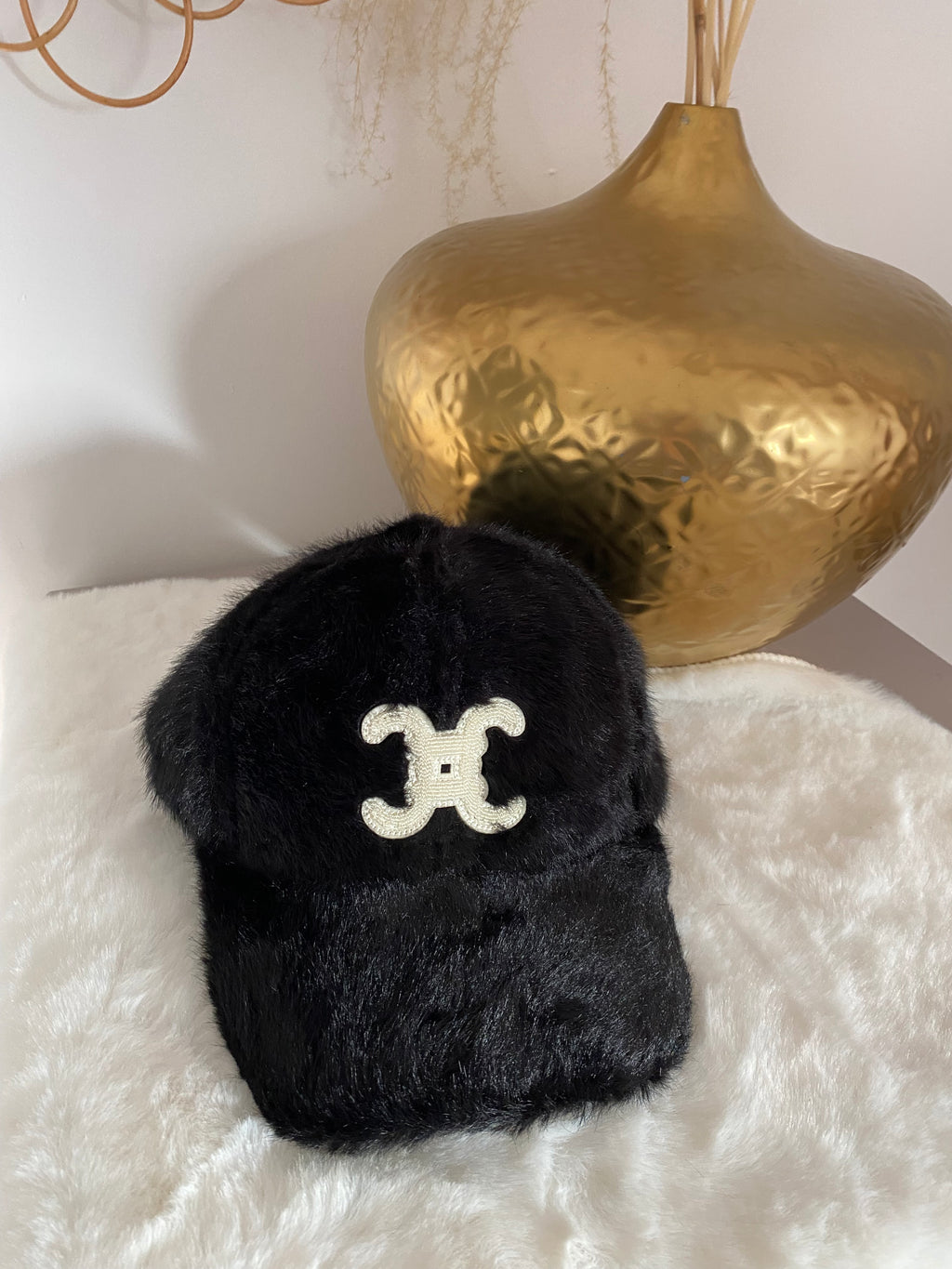 CASQUETTE FAUSSE FOURRURE CELINA NOIRE